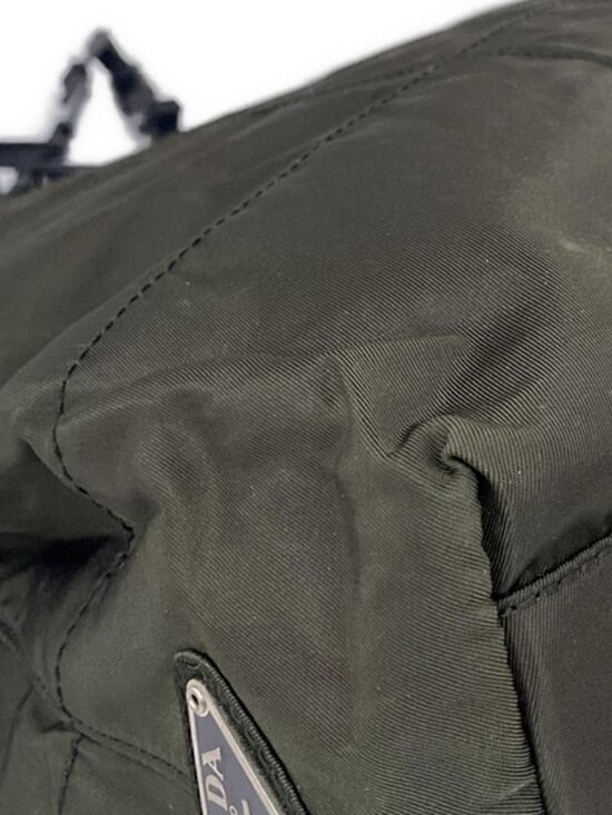 Prada Tote Dark Green Black Plastic Chain X - Picture 6 of 12